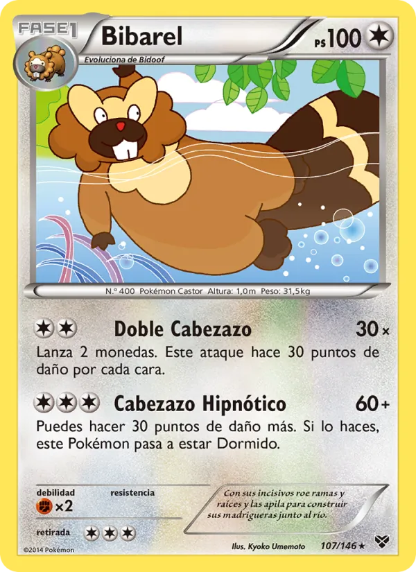 Carta Bibarel de la expansión XY, número 107/146