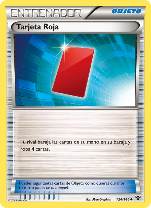 Carta Tarjeta Roja de la expansión XY, número 124/146