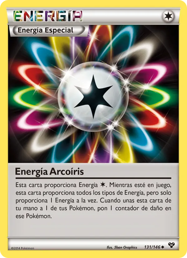 Carta Energía Arcoíris de la expansión XY, número 131/146
