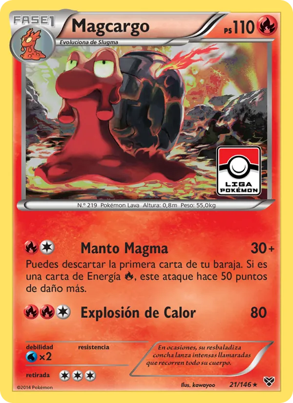 Carta Magcargo de la expansión XY, número 21/146