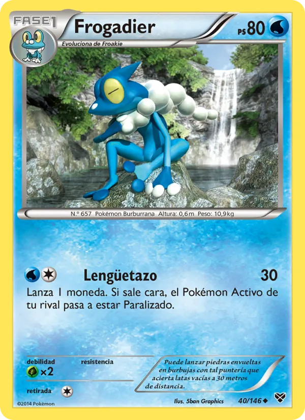Carta Frogadier de la expansión XY, número 40/146