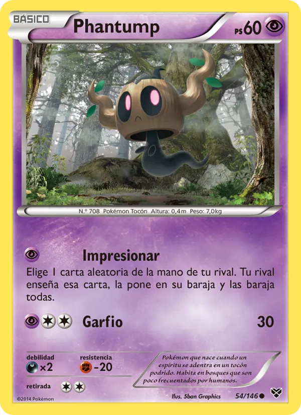 Carta Phantump de la expansión XY, número 54/146