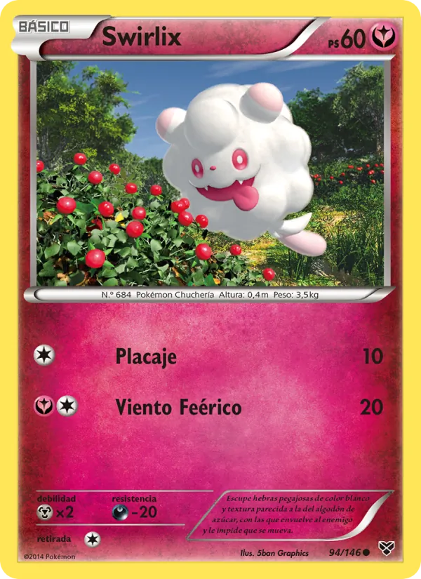 Carta Swirlix de la expansión XY, número 94/146