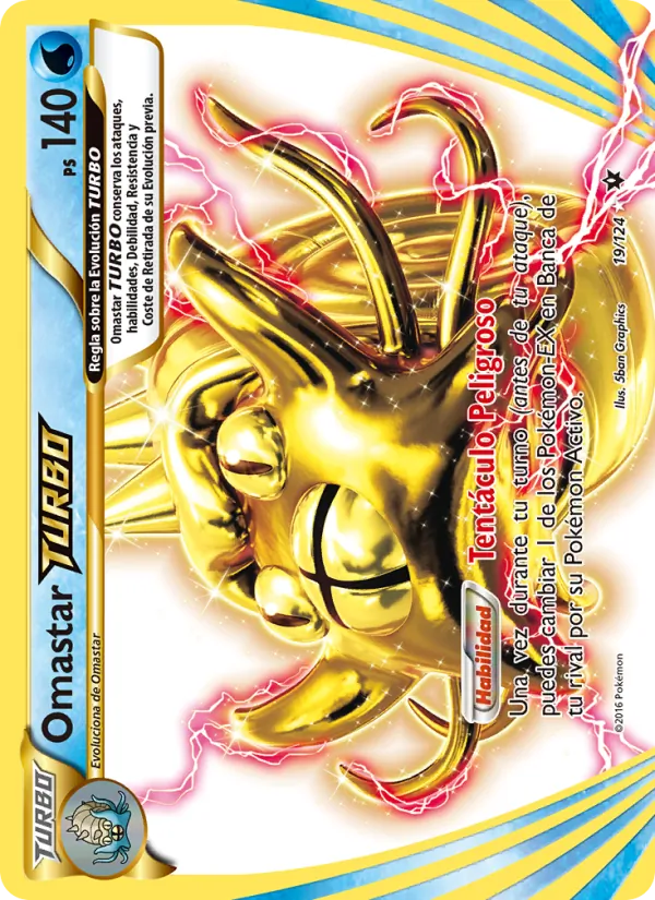 Carta Omastar TURBO de la expansión Destinos Enfrentados, número 19/124