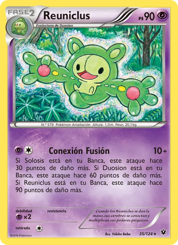 Carta Reuniclus de la expansión Destinos Enfrentados, número 35/124