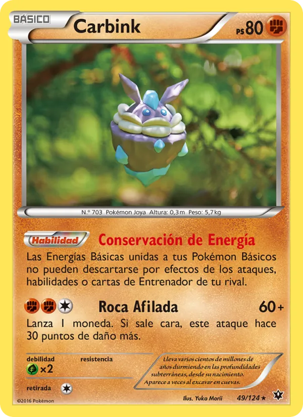 Carta Carbink de la expansión Destinos Enfrentados, número 49/124
