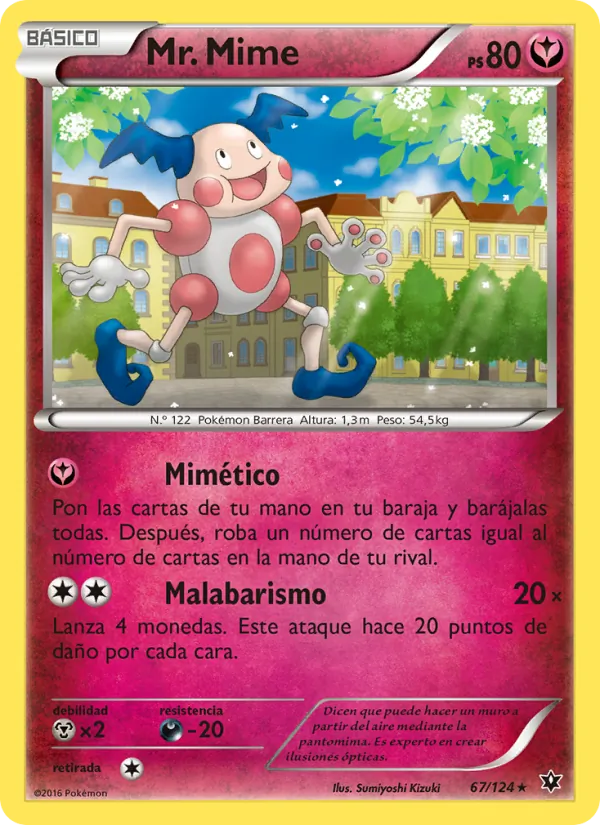 Carta Mr. Mime de la expansión Destinos Enfrentados, número 67/124