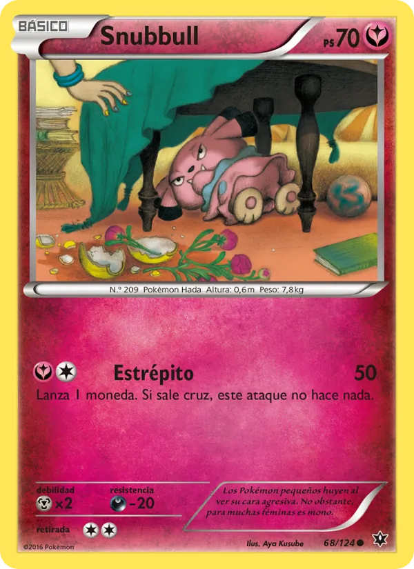 Carta Snubbull de la expansión Destinos Enfrentados, número 68/124
