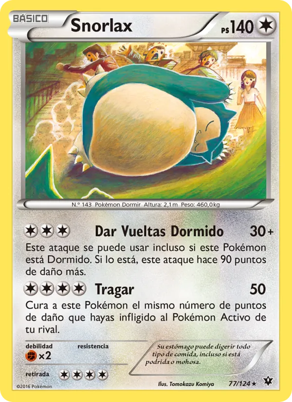 Carta Snorlax de la expansión Destinos Enfrentados, número 77/124