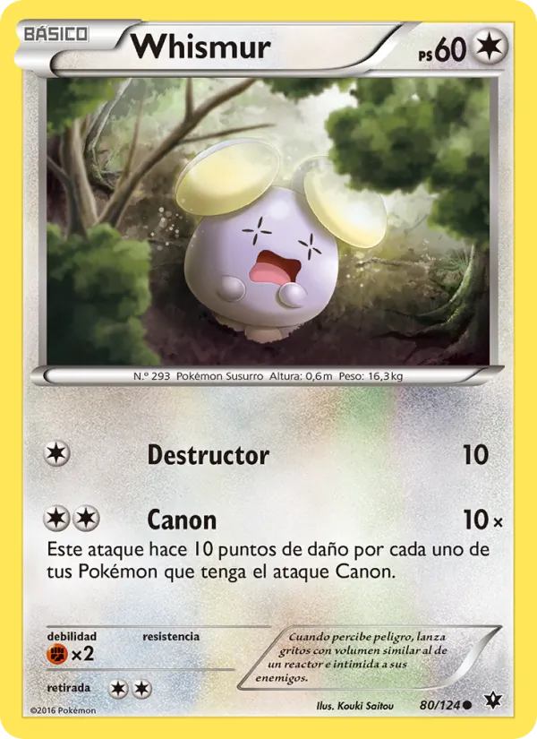 Carta Whismur de la expansión Destinos Enfrentados, número 80/124