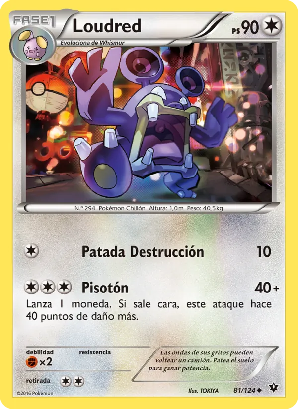Carta Loudred de la expansión Destinos Enfrentados, número 81/124