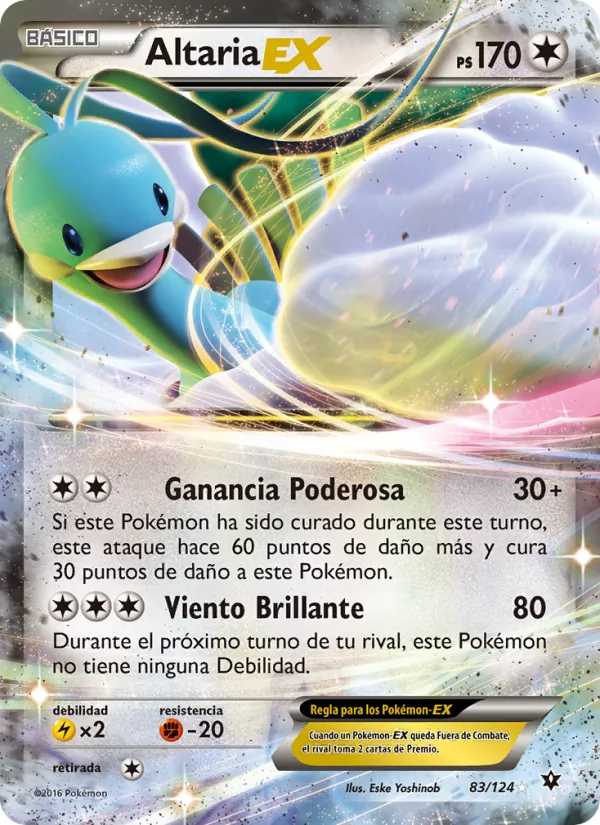 Carta Altaria EX de la expansión Destinos Enfrentados, número 83/124
