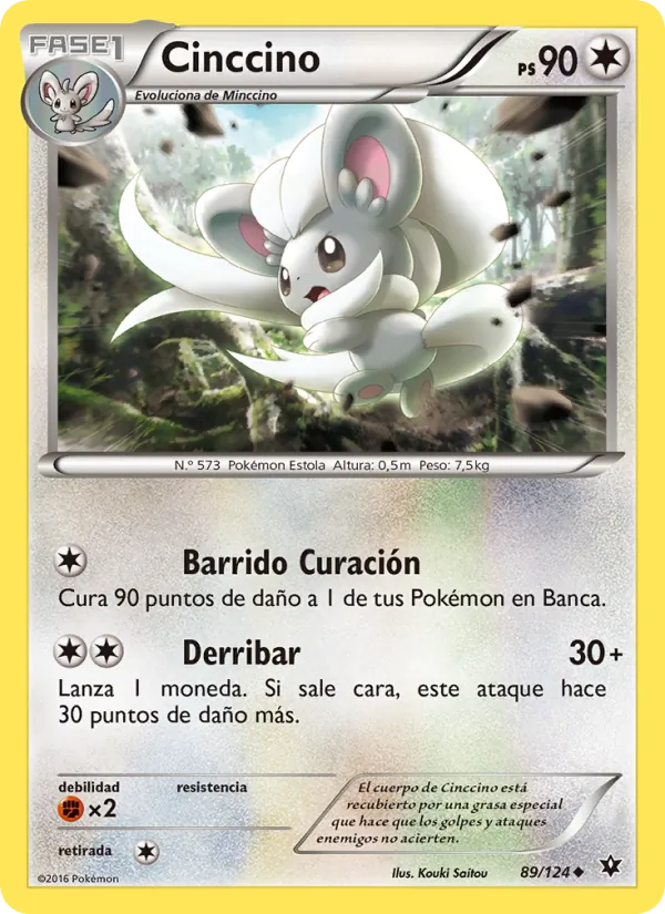Carta Cinccino de la expansión Destinos Enfrentados, número 89/124