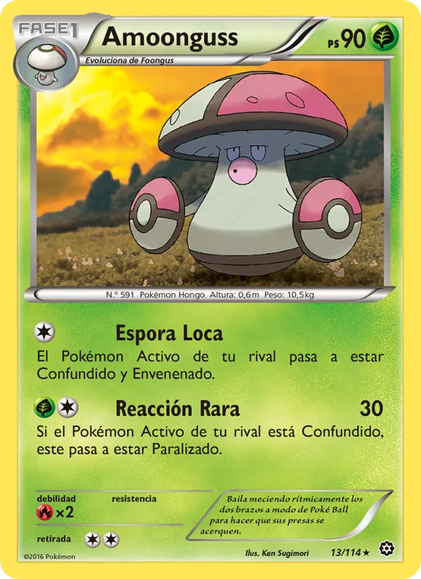 Carta Amoonguss de la expansión Asedio de Vapor, número 13/114