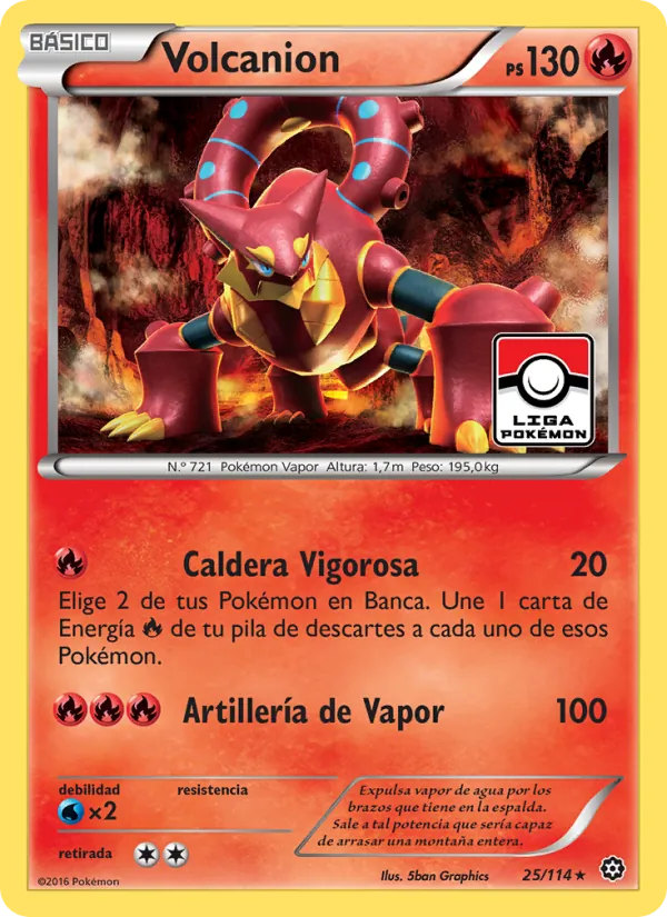 Carta Volcanion de la expansión Asedio de Vapor, número 25/114