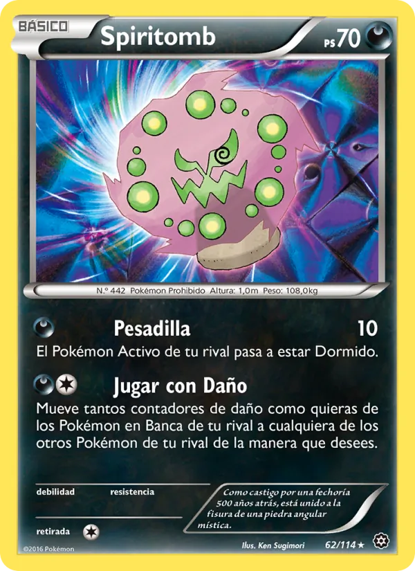 Carta Spiritomb de la expansión Asedio de Vapor, número 62/114