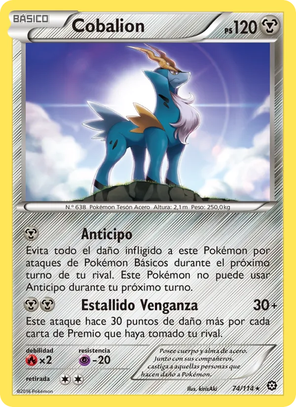 Carta Cobalion de la expansión Asedio de Vapor, número 74/114
