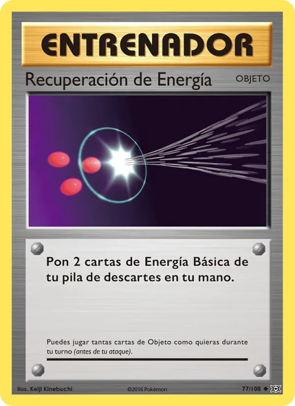 Carta Recuperación de Energía de la expansión Evoluciones, número 77/108