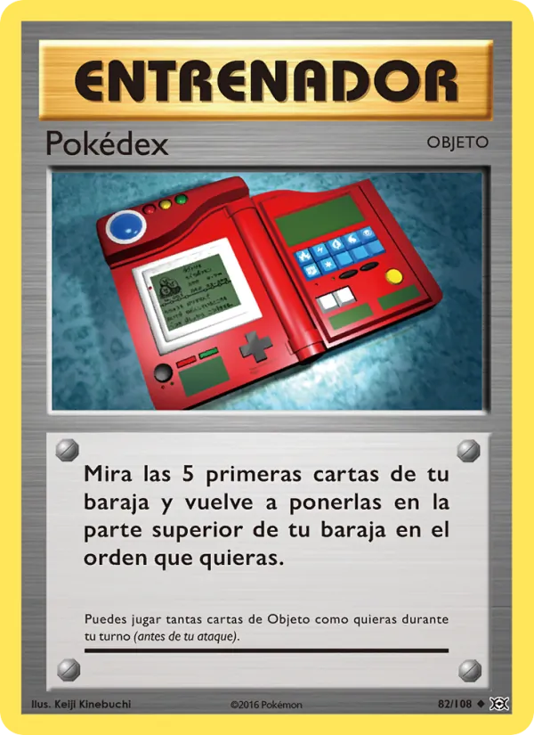 Carta Pokédex de la expansión Evoluciones, número 82/108