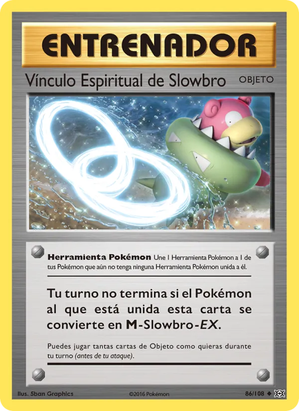 Carta Vínculo Espiritual de Slowbro de la expansión Evoluciones, número 86/108