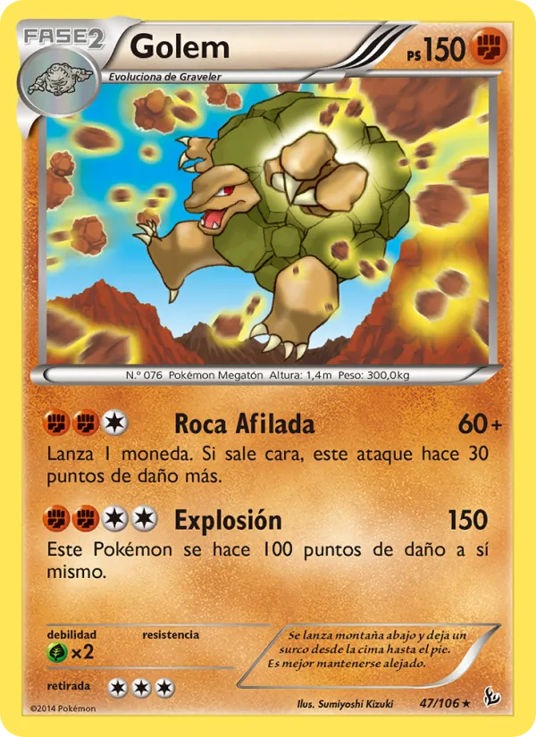 Carta Golem de la expansión Destellos de Fuego, número 47/106