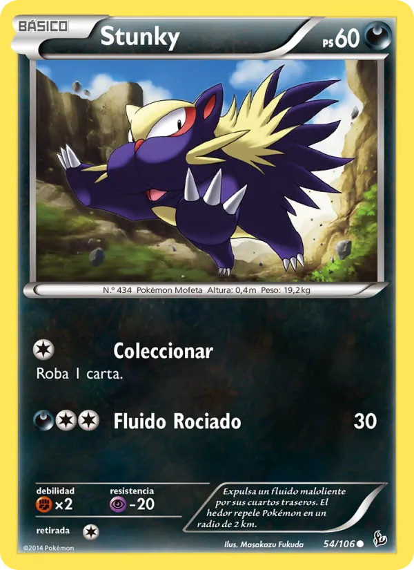Carta Stunky de la expansión Destellos de Fuego, número 54/106