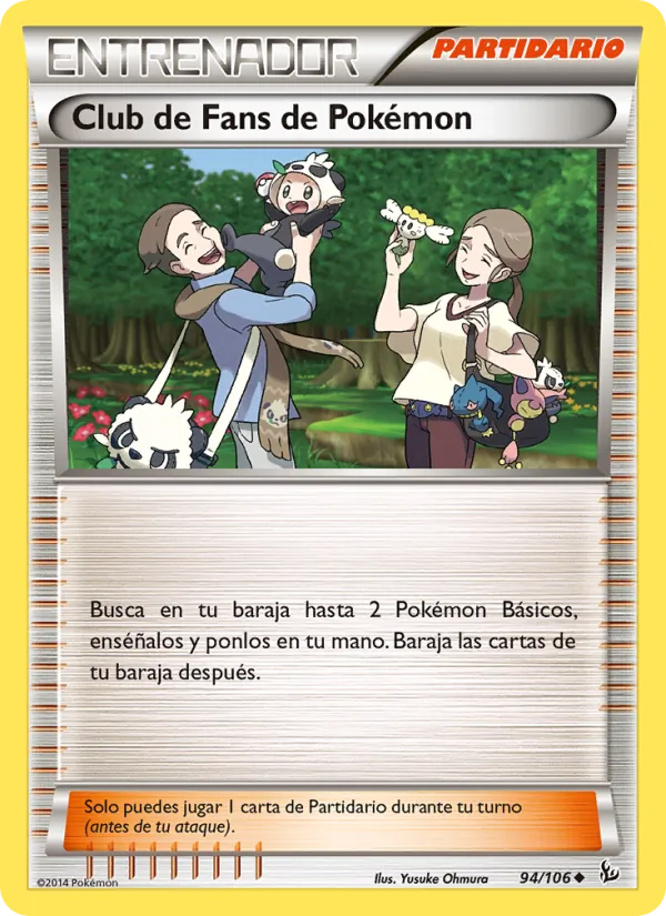 Carta Club de Fans de Pokémon de la expansión Destellos de Fuego, número 94/106