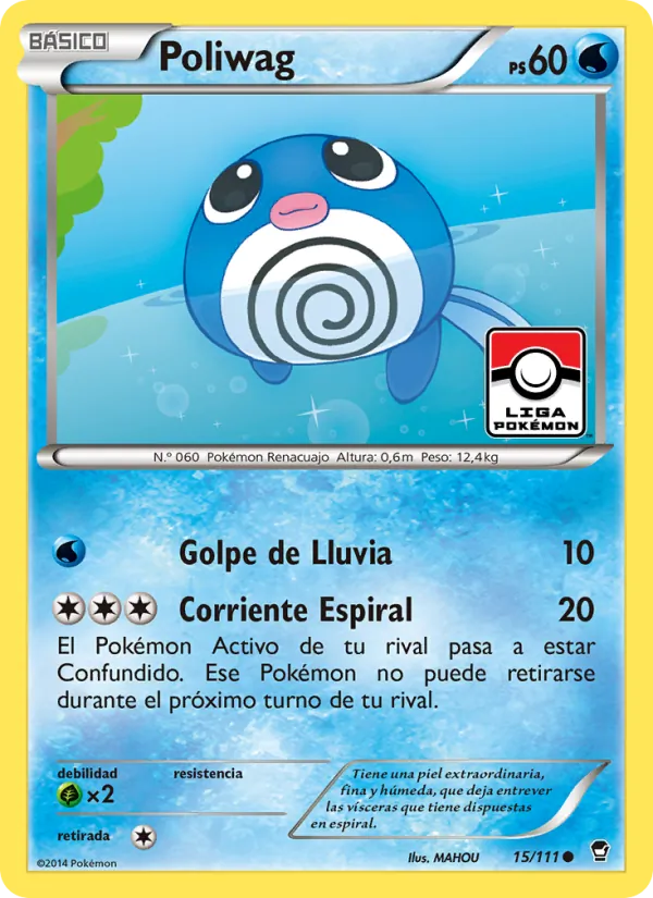Carta Poliwag de la expansión Puños Furiosos, número 15/111