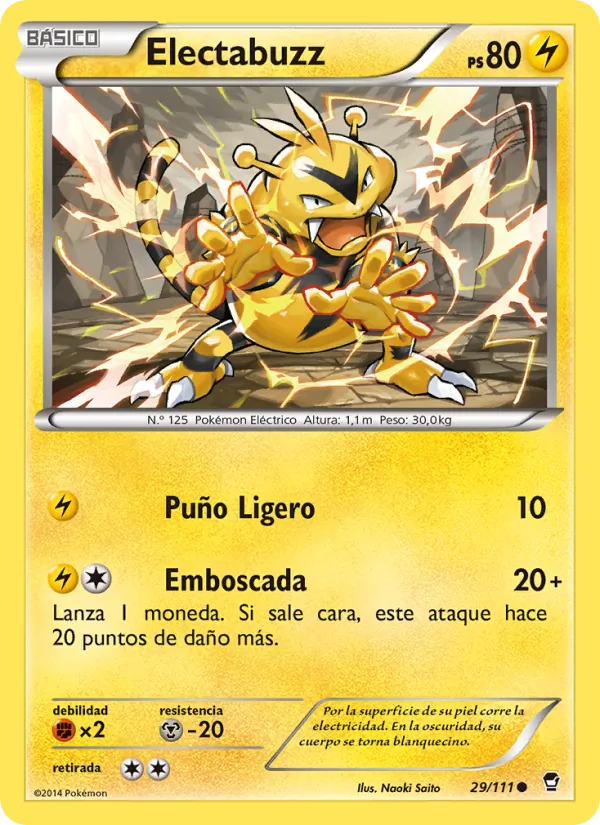 Carta Electabuzz de la expansión Puños Furiosos, número 29/111