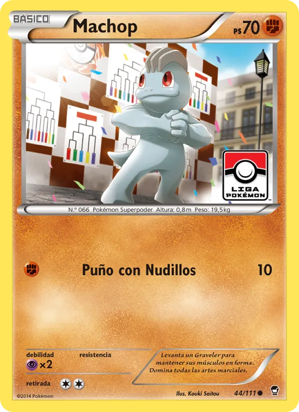 Carta Machop de la expansión Puños Furiosos, número 44/111