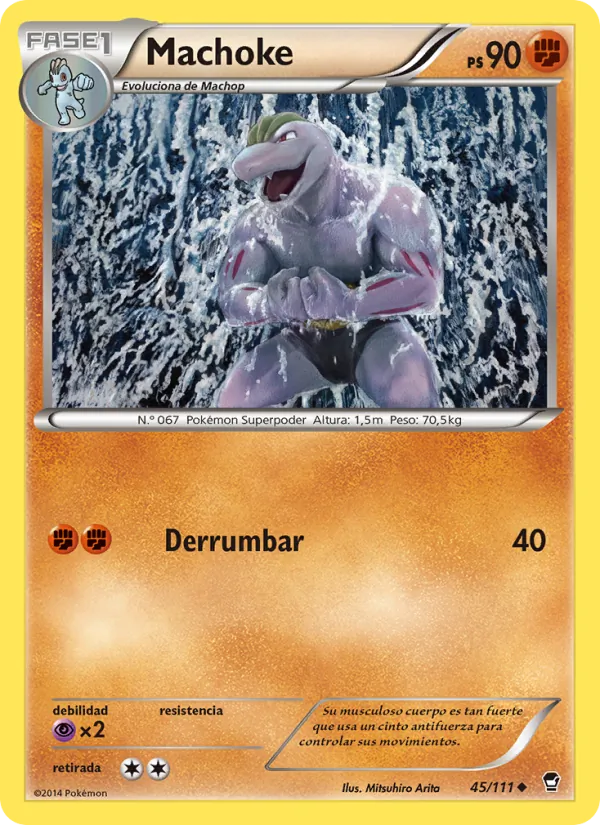 Carta Machoke de la expansión Puños Furiosos, número 45/111