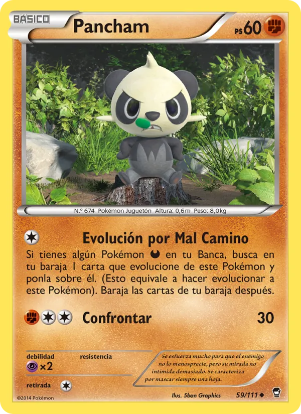 Carta Pancham de la expansión Puños Furiosos, número 59/111
