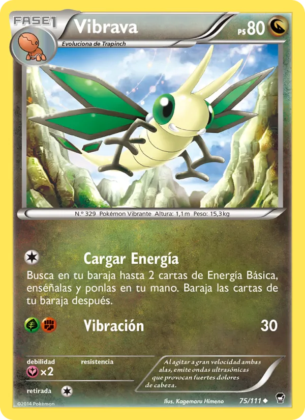Carta Vibrava de la expansión Puños Furiosos, número 75/111