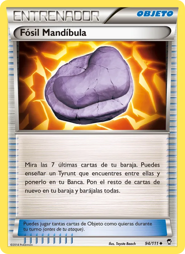 Carta Fósil Mandíbula de la expansión Puños Furiosos, número 94/111