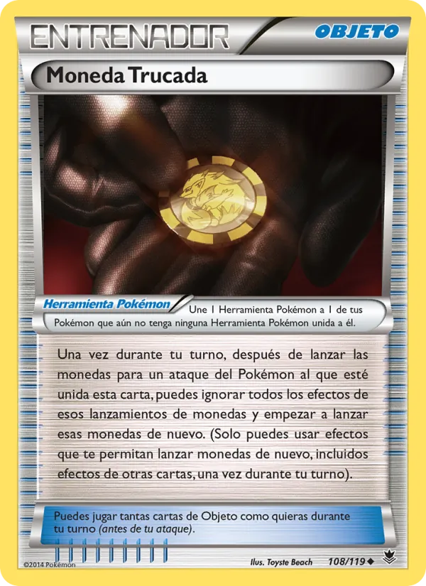 Carta Moneda Trucada de la expansión Fuerzas Fantasmales, número 108/119
