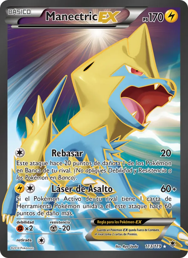 Carta Manectric EX de la expansión Fuerzas Fantasmales, número 113/119