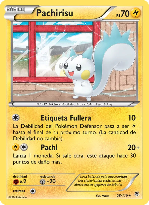Carta Pachirisu de la expansión Fuerzas Fantasmales, número 25/119