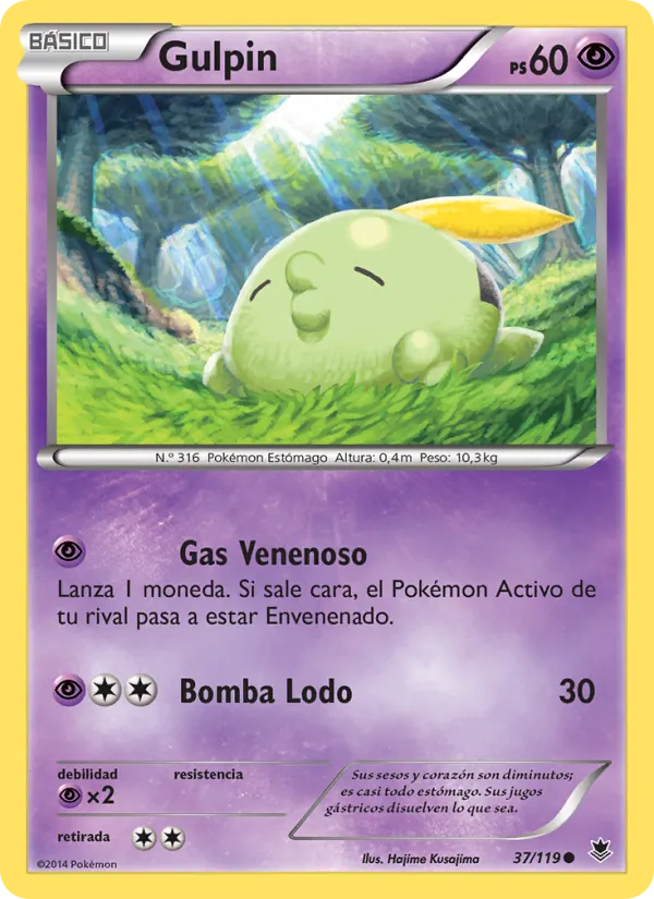 Carta Gulpin de la expansión Fuerzas Fantasmales, número 37/119