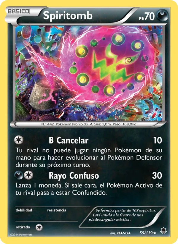 Carta Spiritomb de la expansión Fuerzas Fantasmales, número 55/119