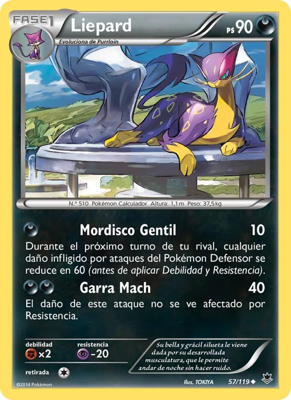 Carta Liepard de la expansión Fuerzas Fantasmales, número 57/119