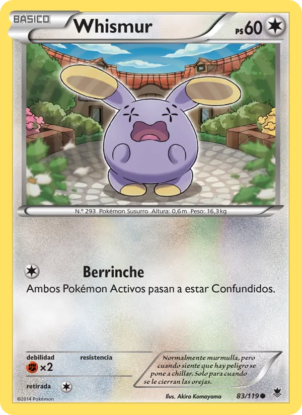 Carta Whismur de la expansión Fuerzas Fantasmales, número 83/119