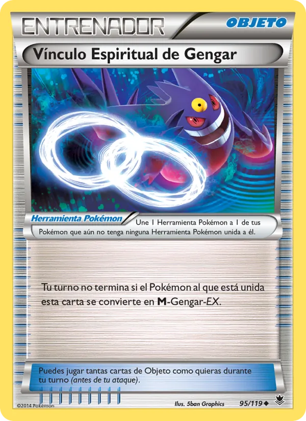 Carta Vínculo Espiritual de Gengar de la expansión Fuerzas Fantasmales, número 95/119