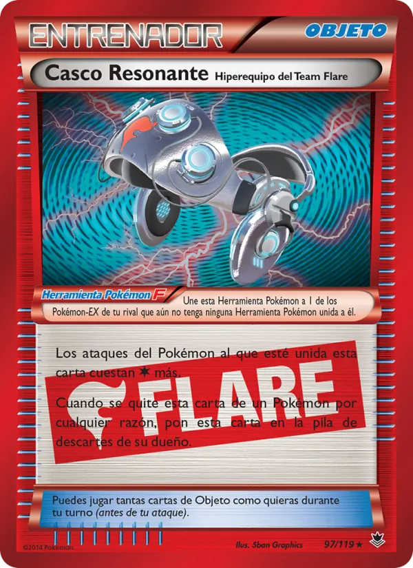 Carta Casco Resonante Hiperequipo del Team Flare de la expansión Fuerzas Fantasmales, número 97/119