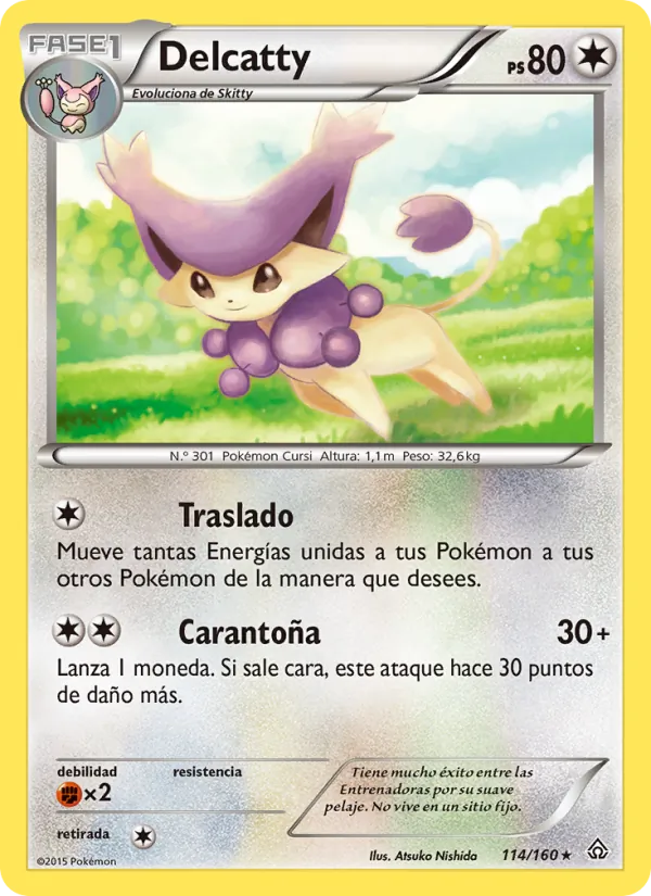 Carta Delcatty de la expansión Duelos Primigenios, número 114/160