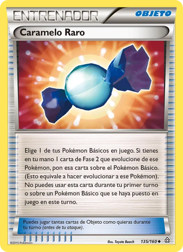 Carta Caramelo Raro de la expansión Duelos Primigenios, número 135/160
