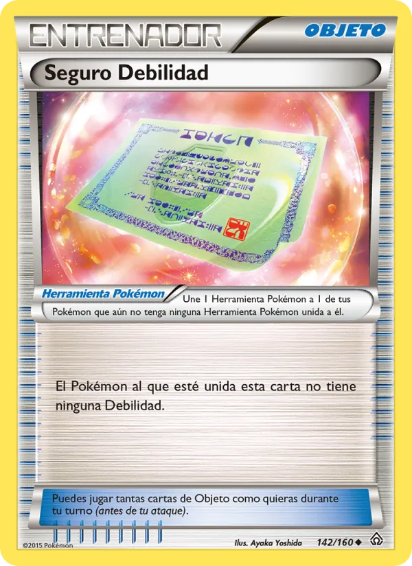 Carta Seguro Debilidad de la expansión Duelos Primigenios, número 142/160