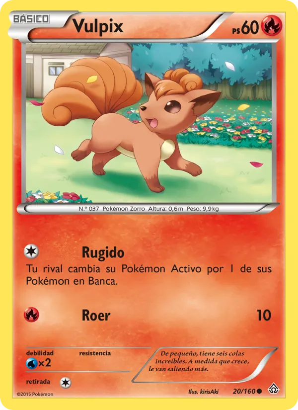Carta Vulpix de la expansión Duelos Primigenios, número 20/160
