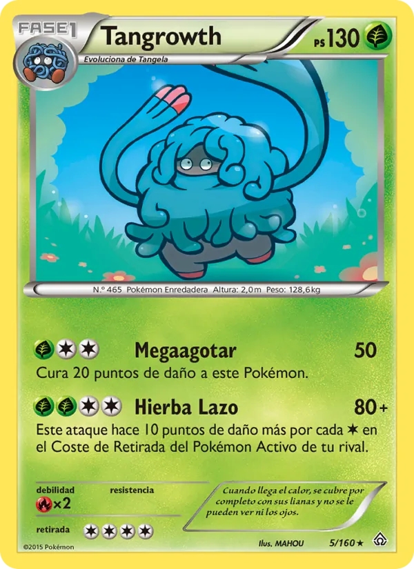 Carta Tangrowth de la expansión Duelos Primigenios, número 5/160