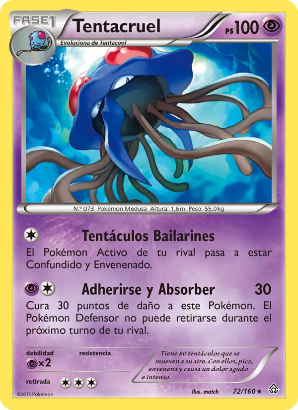 Carta Tentacruel de la expansión Duelos Primigenios, número 72/160