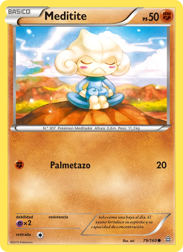 Carta Meditite de la expansión Duelos Primigenios, número 79/160